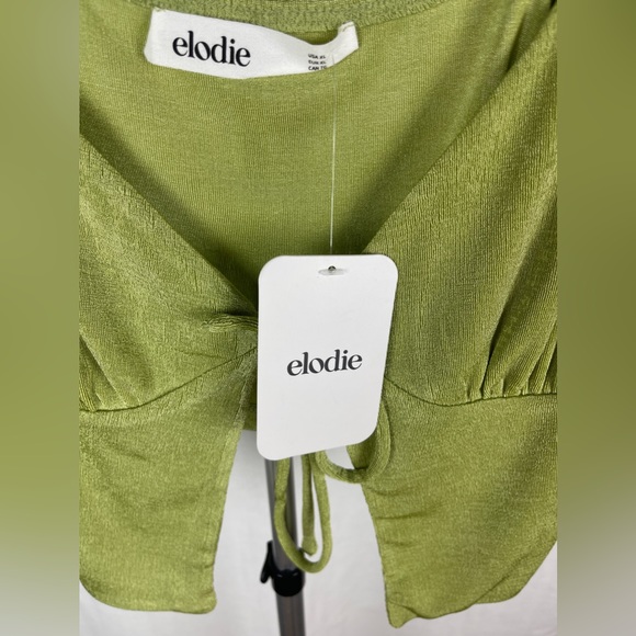 Elodie Green OPEN FRONT CAMI CROP TOP Size XL NWT - Picture 5 of 8